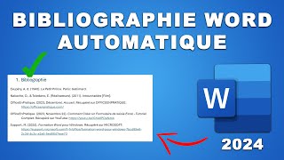 Comment Insérer une Bibliographie Automatique sur Word [upl. by Ham222]