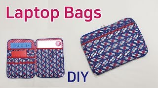 DIY Laptop BagMaking a laptop bag노트북커버노트북가방 만들기Eine Laptoptasche machen [upl. by Kobylak853]