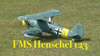 FMS Henschel 123  Maiden Flight [upl. by Rahs]