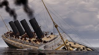 Lusitania Sinks Real Time Final Plunge Animation [upl. by Cummine]