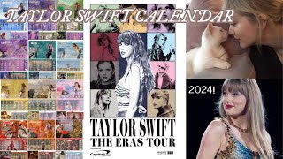 Taylor Swift ERAS TOUR Calendar 2024 fanmade  free download link ❤️🎀❤️🦋 [upl. by Ennahteb]