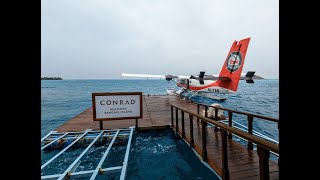 Seaplane landing at Conrad Maldives Rangali Island Trans Maldivian Airways [upl. by Morley]