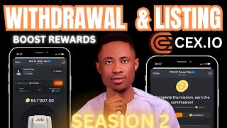 CEXIO Season 2 Mining  Airdrop amp Listing  How to boost your token rewards before Listing  CEXIO [upl. by Okemak332]