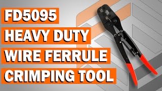 FD5095 Heavy Duty Wire Ferrule Ratchet Crimping Tool [upl. by Bodkin884]