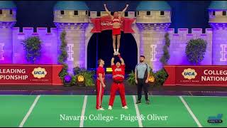 Navarro College Paige and Oliver partner stunt UCA CHAMPIONS [upl. by Yllet582]