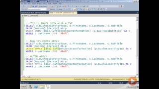 Cross Apply amp Outer Apply in SQL Server [upl. by Anekahs]