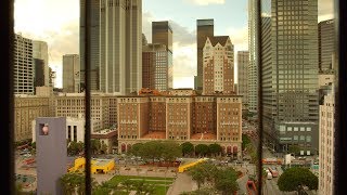 DOWNTOWN LOS ANGELES City View day   Relaxing Video wCity Sounds [upl. by Eiralav795]