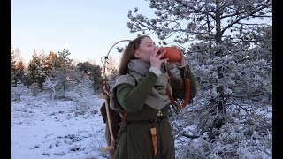 Viking winter walk through the Norwegian forest [upl. by Yates]