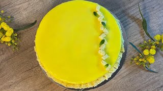 TORTA MIMOSA MODERNA  con pan di spagna bavarese al cioccolato bianco limone e ananas [upl. by Risley]