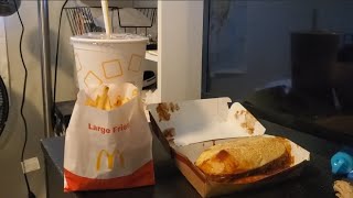 mcdonalds mcrib combo mukbang [upl. by Nonnahsal]