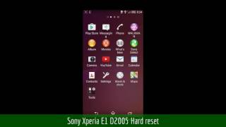 Sony Xperia E1 D2005 Hard reset [upl. by Lyontine870]