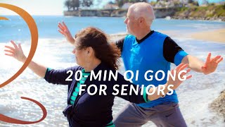 20Minute Gentle Qi Gong Exercise Routine for Seniors  Seated or Standing [upl. by Tomasina]