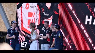 Max Verstappen amp Checo Perez Nico Hulkenberg amp Kevin Magnussen  Fan Forum at COTA F1 USGP 2024 [upl. by Haile]