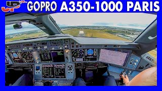 Awesome Cockpit View Airbus A3501000 Full Taxi amp Takeoff from Paris [upl. by Silda814]