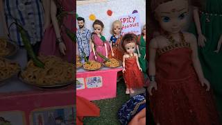 Barbie Doll Spicy Noodles CompetitionDoll Cartoonshorts viral ytshorts shortsfeed [upl. by Buchbinder]