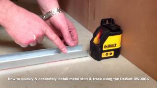 How To Lay Stud And Track Work Using DeWalt DW088K [upl. by Ayra563]