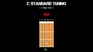 Guitar Tuning  C Standard  2 Steps Down [upl. by Cherian]