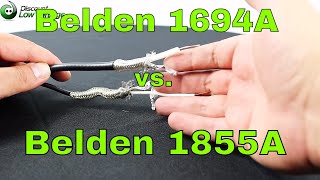 Belden 1694a vs Belden 1855a Broadcasting Coaxial Cable Comparison [upl. by Akibma350]