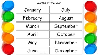 Lets trace amp write the months of the year Kindergarten learning video  Preschool learning [upl. by Rimas]