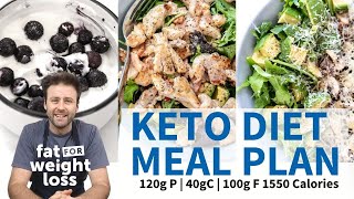 KETO DIET Meal Plan  1500 Calories  120g Protein [upl. by Lucchesi]