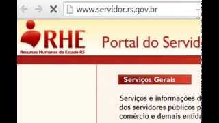 Como acessar o Portal do Servidor RS  RHE Contracheque [upl. by Atiuqes94]