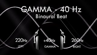 Gamma for a Genius Brain  1hr Pure Binaural Beat Session at 40Hz Intervals [upl. by Icat]