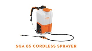 STIHL SGA 85 Cordless Sprayer  STIHL Backpack Sprayer  STIHL AP System  STIHL GB [upl. by Cutlor]