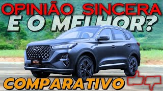 Tiggo 7 Sport é o MELHOR SUV Comparativo com Toyota Corolla Cross Jeep Compass e VW Taos VALE [upl. by Queenie]