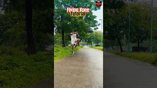 Flying knee 🔥 tutorial💯 taekwondo karate motivation training tricks speed power shorts [upl. by Codie583]