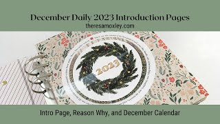 December Daily 2023 Introduction Pages With Ali Edwards Main Kit [upl. by Htiderem]