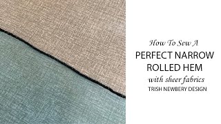 How To Sew A Perfect Narrow Roll Hem On Sheer Fabrics With The Brother 1034d Serger Overlocker [upl. by Hanauq]