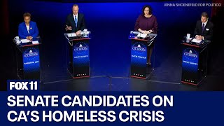 Top4 Senate candidates discuss Californias homeless crisis [upl. by Healy53]