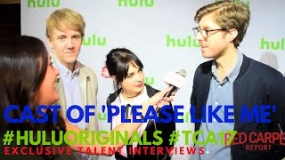 Cast of Please Like Me interviewed at Hulu Original Series Winter TCA Talent Event TCA17 [upl. by Nitsej]