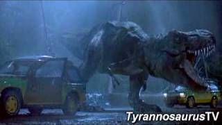 Tyrannosaurus rexs First Appearance in Jurassic Park 1993 [upl. by Belloir]