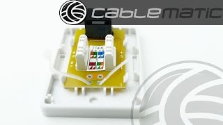 Caja de superficie de 1 RJ45 Cat6 UTP distribuido por CABLEMATIC ® [upl. by Nojad339]