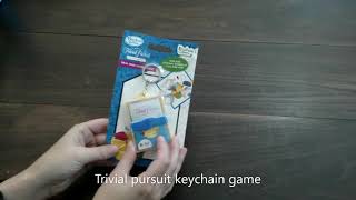 Trivial pursuit keychain game unboxing [upl. by Haimehen710]