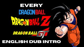 Every Dragon BallZGT English Dub Intro in 43 FUNimation Ocean Harmony Gold etc [upl. by Bay]