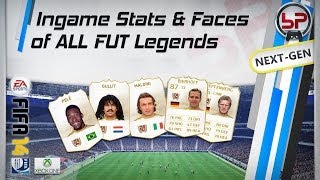 InGame Stats amp Gamefaces NextGenXbox One of ALL FIFA 14 Ultimate Team Legends  bPartGaming [upl. by Ellehcram]