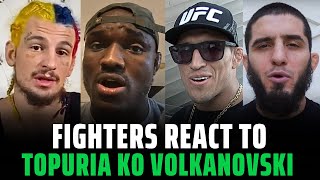 MMA Fighters react to Ilia Topurias brutal KO of Alexander Volkanovski [upl. by Goren78]