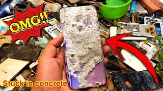 Restoring Samsung S9 Plus stuck in concrete Restoration Destroyed phone [upl. by Alleuol]