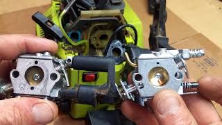 Replacing the Poulan chainsaw carburetor [upl. by Dasha]