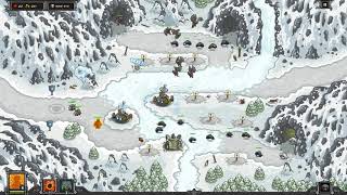 Kingdom Rush Veteran Mode Walkthrough  Glacial Heights Campaign [upl. by Esinnej730]