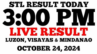 STL Result Today 3PM Draw October 24 2024 STL Luzon Visayas and Mindanao LIVE Result [upl. by Ossy]