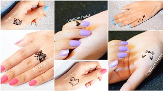 Cute Mehndi Tattoos❤️  6 Different types of Mehndi Tattoo Designs for Beginners [upl. by Eerol]