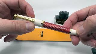 A Look At The Pelikan M600 RedWhite Special Edition Fountain Pen 2023 [upl. by Ainniz929]