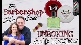 The Barbershop Duet  Proraso Red and White Shave Soap by Proraso  Unboxing and Review [upl. by Nivloc]