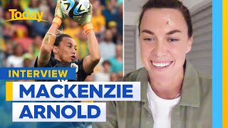 Matildas star Mackenzie Arnold catches up with Today  Today Show Australia [upl. by Ahsieym525]