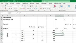 Stirnradgetriebe mit Excel berechnen [upl. by Kahler]