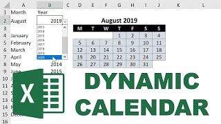 How to make a dynamic calendar in excel [upl. by Goldenberg]