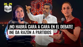 ¿TERCER DEBATE 2024🥱 ABURRIDO INE CEDIÓ 🧐 eliminó el CARA a CARA entre XÓCHITL CLAUDIA Y MÁYNEZ🧐 [upl. by Kcirddor]